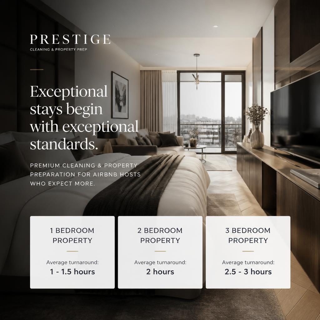 Airbrite cleaning price guide Airbrite cleaning charges for different sized serviced accommodation and Airbnb properties